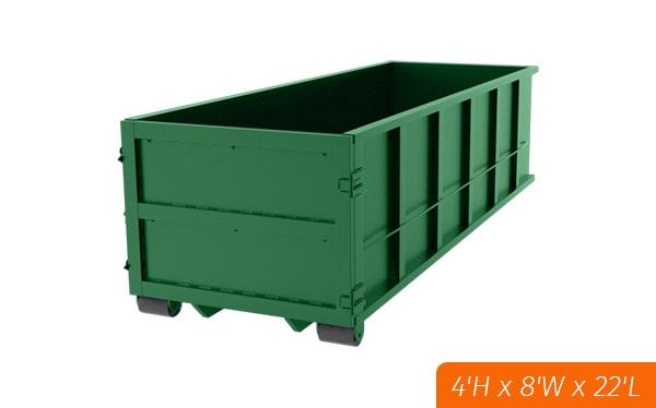 a twenty-yard dumpster can typically hold up to 3-4 tons of weight